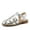 SILVER-PU, variant on Womens Fisherman Gladiator Braided Flat Sandal Cute Woven Strappy Closed Toe Shoes for Summer