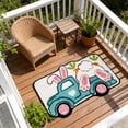thumbnail image 4 of Rirozkan Easter Bunny Rug, 16x24 Inch Shaped Floor Mat, Soft Faux Wool Accent Carpet for Hallway, Porch, or Bedroom Decor, 4 of 8