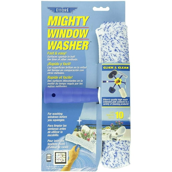 New Ettore 50010 Mighty Window Washer Scrubber, 10", Each