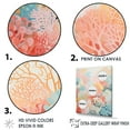 thumbnail image 3 of Designart "The Expressive Barrier Of The Coral Reef" Coastal Coral Under Water Floater Framed Wall Art Living Room, 3 of 5