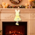 thumbnail image 4 of Decoración colgante de peluche de conejo de Pascua | Tela suave Amarillo Rosa Blanco | Adorno colgante de liebre de Pascua de 7 pulgadas | Regalo de decoración para fiesta de festival con cuerda, 4 of 6