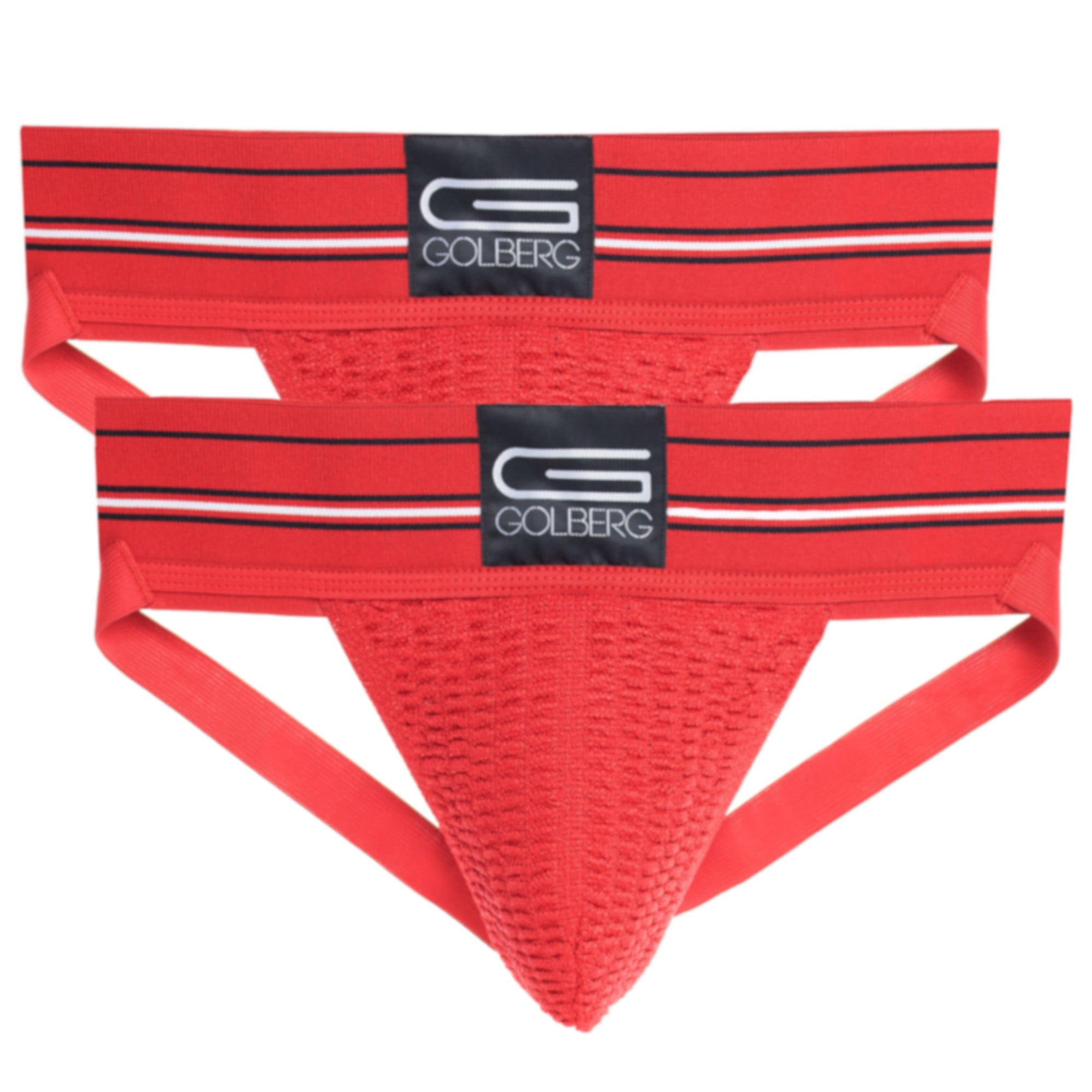 Contoured Waistband Golberg Athletic Supporters 4 Pack in Assorted Colors