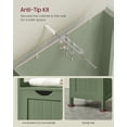 thumbnail image 5 of Floor Cabinet, Corner Storage Unit, 2 Drawers, Multifunctional Organizer, 35 Inches Height, Green, 5 of 6