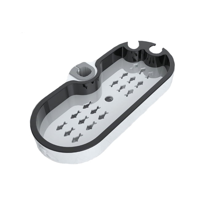 ER Soporte de ducha para baño, sin perforación, elevador de baño, bandeja de ducha, jabonera para inodoro brillar Electrónica