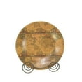 thumbnail image 1 of Metrotex Designs 87515 High-Fired Ceramic Charger Plate With Easel-Old World Map Paper Design Antiqued, 1 of 1