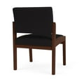 thumbnail image 3 of Pemberly Row Fabric Reception Armless Guest Chair in Black/Walnut, 3 of 5
