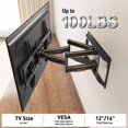 thumbnail image 5 of Mounting Dream Soporte de pared para TV con certificación UL para la mayoría de televisores de 42 a 84 pulgadas, soporte para TV de movimiento completo con giro e inclinación, soporte para TV con braz, 5 of 5