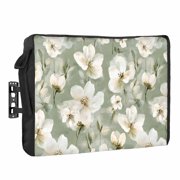 Vintage Magnolia Outdoor TV Cover 70 to 75 inch Weatherproof Waterproof, White Blooming Floral Watercolor Green TV Enclosures with Remote Control Pocket Flat Screen Protector for Outside