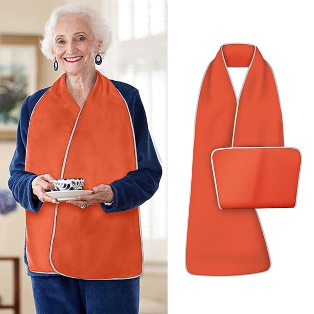 pstuiky Babero impermeable para adultos mayores resistente al aceite y la baba ideal para comer.