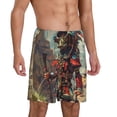 thumbnail image 2 of Sikiie Tribal Futuristic Warrior Mens Pajama Shorts, Lounge Pant, Men's shorts，Sleep Pj Shorts for Men-XX-Large, 2 of 6