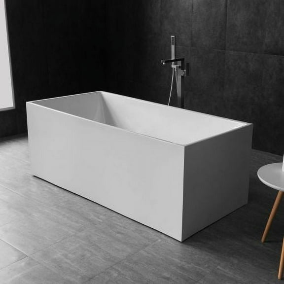 WOODBRIDGE 59" Freestanding Bathtub Contemporary Soaking Tub BTA0088