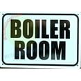 thumbnail image 4 of BOILER ROOM SIGN (7X10,WHITE BRUSH SILVER BACKGROUND,ALUMINUM) -ref16822, 4 of 5