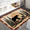 thumbnail image 5 of Bear Rug Farmhouse Bathroom Rugs Animal Black Bear Forest Trees Rustic Cabin Carpet Camping Bath Rug Sets for Bathroom Bedroom Kitchen Outdoor Indoor, 15.7X23.6in, 5 of 5