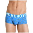 thumbnail image 4 of HUPOM Men'S Underwear Underwear For Men Pack Medium waist Comfort Waist Printed Boxer Briefs Blue M, 4 of 5
