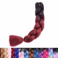 thumbnail image 2 of SEGO 3PCS/Lot Ombre Jumbo Braiding Hair Extensions Colored Hair Weave Synthetic Crochet Twist Box Braid Hair Black/Pink/Blue/Purple Fake Hair Extension for Women, 2 of 8