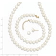thumbnail image 3 of 14k 6-7mm Freshwater Cultured Pearl 7.25 with 1 ext Brace 18 with 2 ext Neck Earring Set, 3 of 3