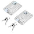 thumbnail image 2 of Hardware 2 Pack Stainless Steel Paddle Slam Latch With Lock & Key - Flush Single Point Handle For Door Trailer RV, 2 of 8