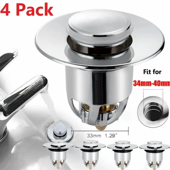 4 Pcs Universal Wash Basin Core Bounce Drain Filter Pop Up Bathroom Sink Plug Us