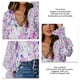 thumbnail image 5 of Blusa con mangas farol, blusa para mujer, blusa holgada con mangas farol y botones florales, blusa con botones florales, respuesta rápida, 5 of 6
