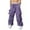 Purple, variant on Men's Casual Baggy Cargo Pants – Woven Parachute Fabric, Loose Fit Harem Joggers with Multiple Pockets, Solid Color Streetwear Sports Pants