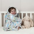 thumbnail image 4 of CREVENT Minky Sherpa Warm Baby Blanket for Girls Boys, Soft Plush Receiving Blanket for Newborns, 30''x40'' ,Grey Vehicle, 4 of 6