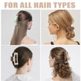 thumbnail image 6 of Square 12-Pack Nonslip Matte Hair Claw Clips for Women - Large & Medium Size Set (4.33” & 1.97”), Strong Hold for Thin, Thick & Curly Hair, Multicolor Claw Clips for Updo, Bun & Ponytail, 6 of 7