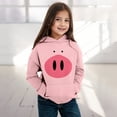 thumbnail image 2 of JAKANYQ Girl Sweatshirt Winter Long Sleeve Hoodie Tops Clothes Cartoon Pig Printing Loose Comfortable Pullover, 2 of 8