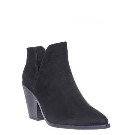 

Block Heel Side Cutout Bootie - Womens Double V-Cut Ankle Boots