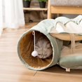 thumbnail image 2 of Labymos Cat Tunnel Bed Cat Bed Collapsible Cat Cozy Bed with Plush Ball for Rabbits, 2 of 8
