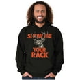 thumbnail image 4 of Funny Hunter Show Me Your Rack Hoodie Hooded Sweatshirt Men Brisco Brands S, 4 of 5