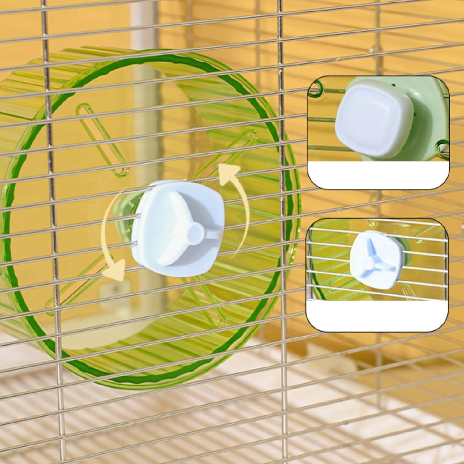 17cm Parrot Silent Running Wheel, Parrot Exercise Wheel, Birds, Parrots, Turtles, Hamsters, Small Animal Quiet Running Wheel (Green)
