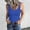 Blue, variant on Women's Tanks Women's Sleeveless Neck Ribbed Tank Top Slim Fit Basic Camisole T Shirt White 2 3XL
