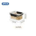 thumbnail image 2 of 4 Pack Airtight Food Storage Container Set, Kitchen Pantry Organization Canisters, Cereal Snack Candy Storage Containers, 460ml, 2 of 7
