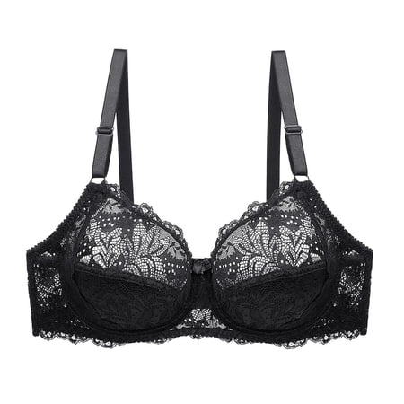 BSDJILFG Lace Bralette for Women Cute See Sheer Triangle Bras Underwire Seductive Night Out Club Wear Bras,S-3XL