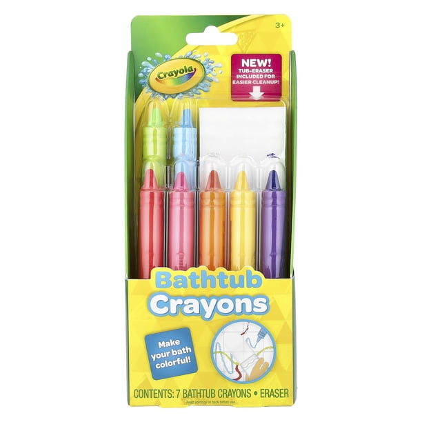 Set de 7 Crayones para Bañera Crayola con Borrador de Fácil Limpieza