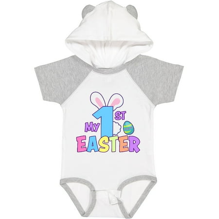

Inktastic My 1st Easter One with Bunny Ears and Tail Gift Baby Boy or Baby Girl Bodysuit