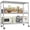 Silver, variant on REIBII 45"W 3-Tier Metal Shelf with Wheels,Extra Wide Adjustable Wire Shelving Unit,Heavy Duty Rolling Utility Cart for Laundry & Kitchen,450 lbs Load,Black