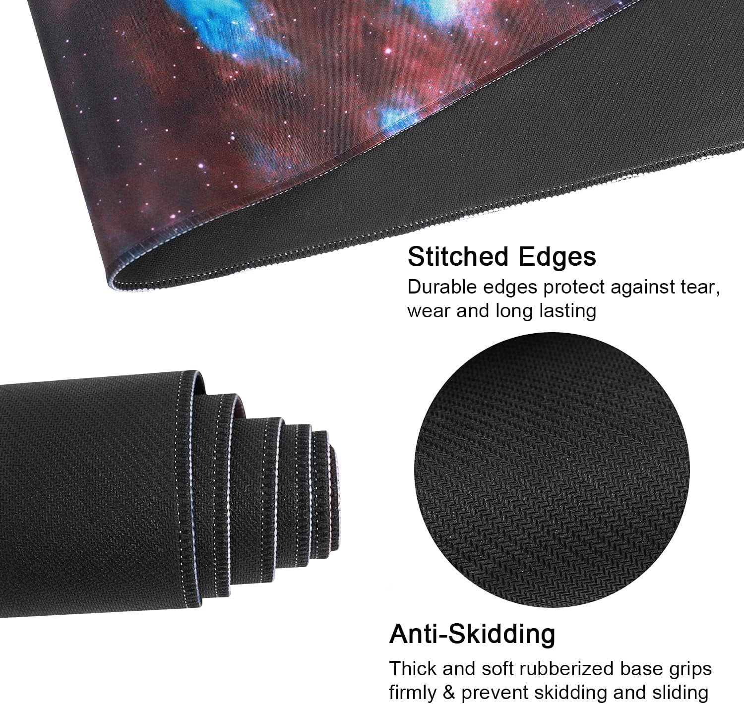 Extra Large Extended Gaming Desk Mat 34.75 x 15.7 inch Mouse Pad - Pattern Galaxy