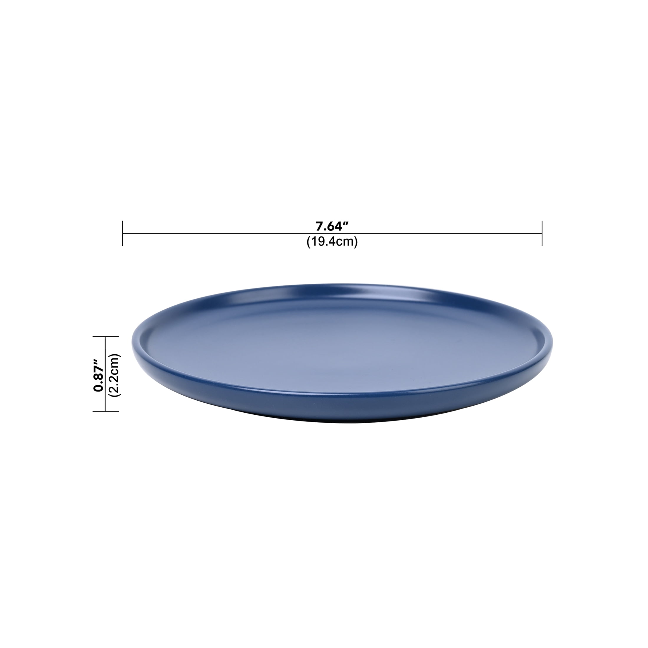 Mainstays Alessandra Matte Blue Stoneware Salad Plate