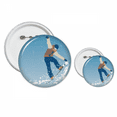 thumbnail image 1 of Winter Sport Skiing Jumping Illustration Pins  Badge Button Design Kit Craft Sets, 1 of 3