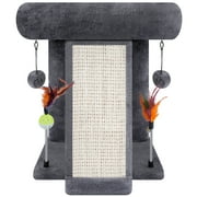 WK Cat Tree Tower with Scratching Board and Toy Balls, Grey