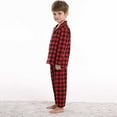 thumbnail image 4 of Generic Winter Holiday Outfits Toddler Boys Girls Set Autumn/Winter Red Plaid Christmas Home Suit 2 Piece Party Halloween Indoor/Outdoor Casual Soft Comfortable Clothing(3-4 Years,Red), 4 of 8