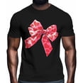 thumbnail image 2 of Camisetas informales de manga corta con lazo para hombre, camisetas gráficas para el Día de San Valentín, 2 of 8