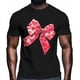thumbnail image 2 of Camisetas informales de manga corta con lazo para hombre, camisetas gráficas para el Día de San Valentín, 2 of 8