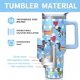 thumbnail image 4 of Dachshund Gifts Cup for Women Girls, 40oz Tumbler with Handle and Straw Lid, Stainless Steel Double Walled Insulated Mug Water Bottle, Cute Dog Lover Birthday Gift Idea, 4 of 6