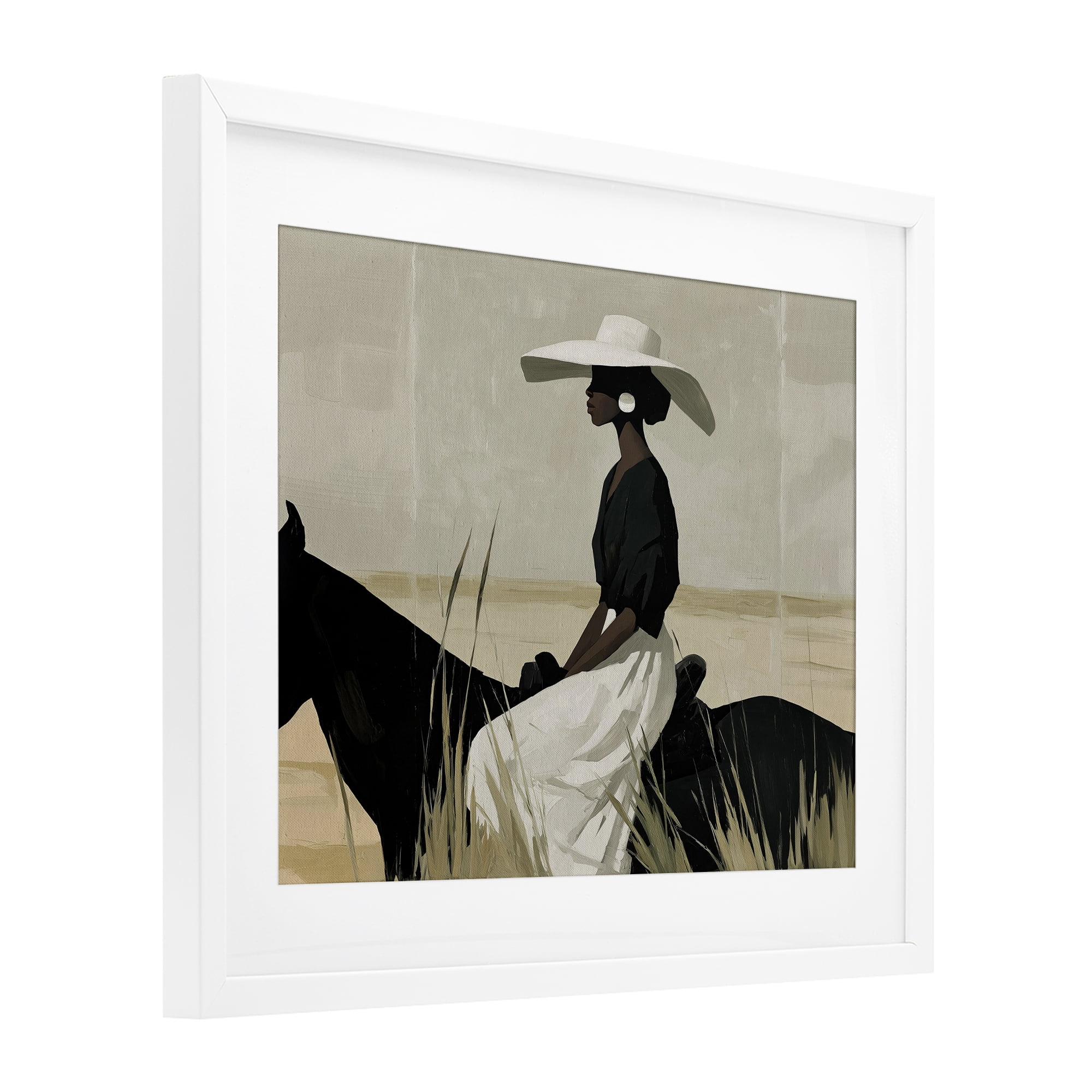 Stupell Industries Equestrian Elegance Silhouette White Framed Print Under Glass, design by Svetlana Aleynikova