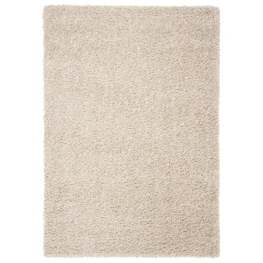 SAFAVIEH August Sophia Solid Shag Area Rug, Beige, 4' x 6'