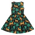thumbnail image 4 of Glisme Toddler Girls Dress Graphic Print Sleeveless Crew Neck Beach Everyday And Party Girls Dresses Size 3-4 Years, 4 of 4