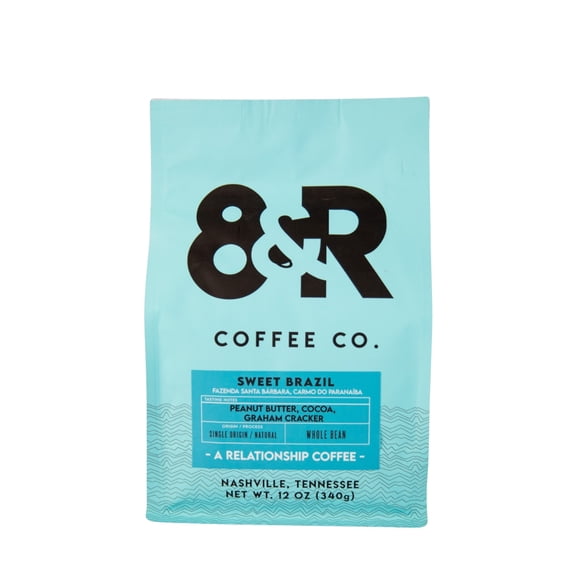 Sweet Brazil - Roasted by 8th & Roast Coffee Co. - Whole Bean Coffee - 12oz Bag