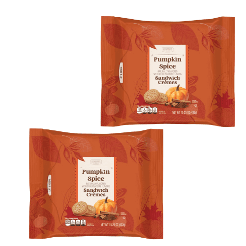 Benton's Pumpkin Spice Sandwich Cremes Cookies 15.25 oz,2 Pack